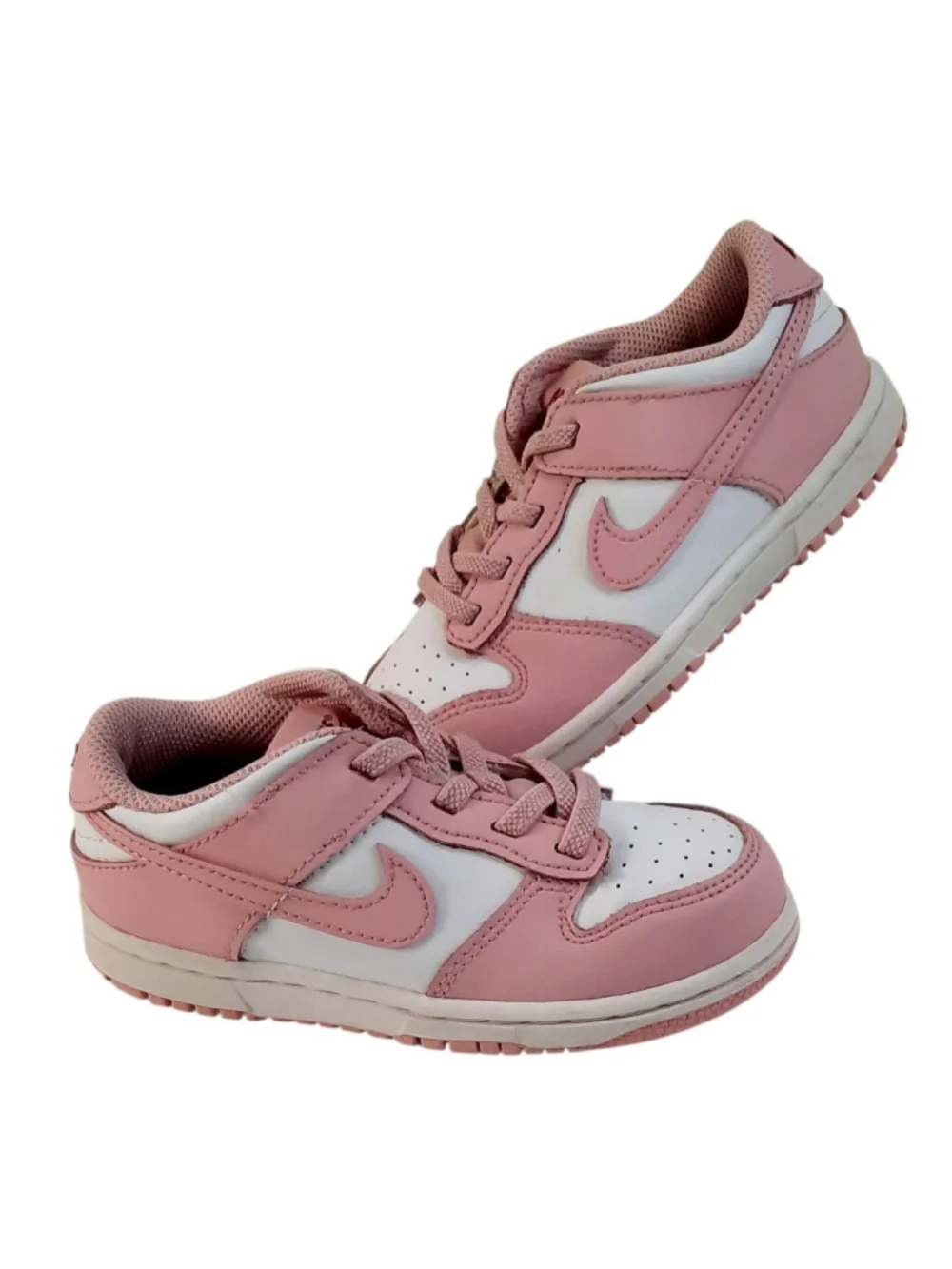 Toddler's Nike Dunk Low White/ Pink Glaze-Pomegrante (HV0929 100) Size 10C